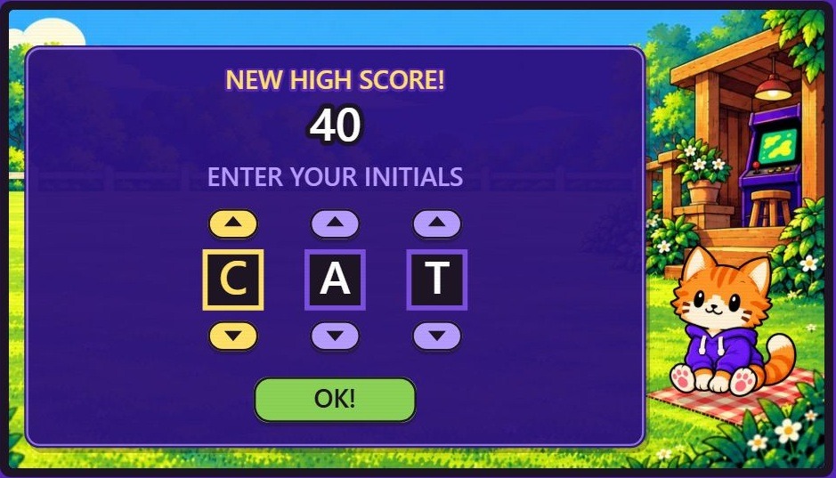 ClassicのNEW HIGH SCORE 40画面